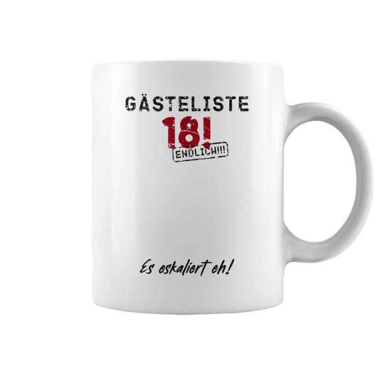 Guest List Finally 18 Guest Book 18th Birthday Boy Girl Graphic Print Coffee Mug
