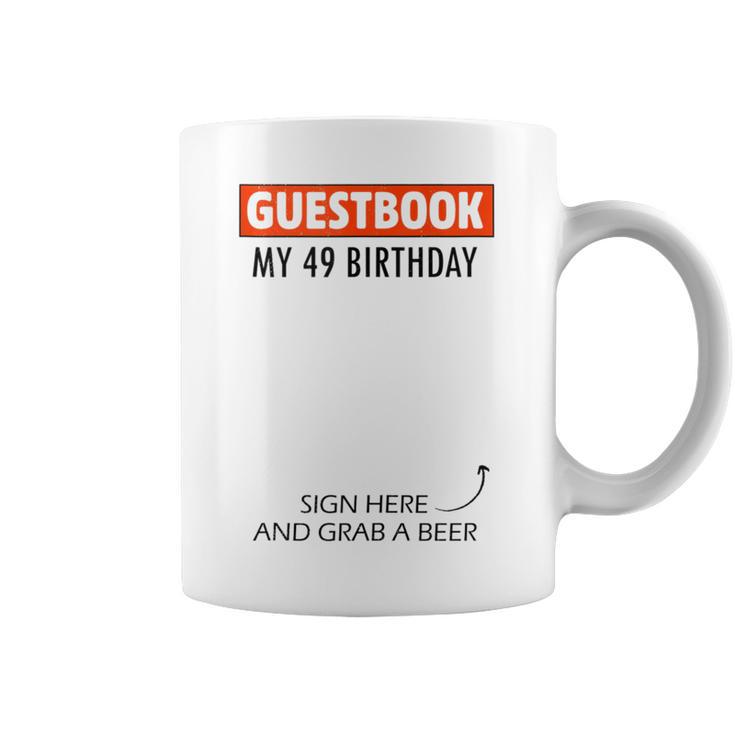 Guestbook Alternative 49th Birthday Decorations For Him Her Graphic Print Coffee Mug