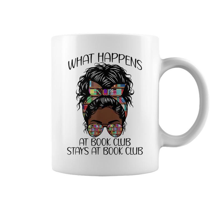 What Happens At Book Club Stays At Book Club Black Women Graphic Print Coffee Mug