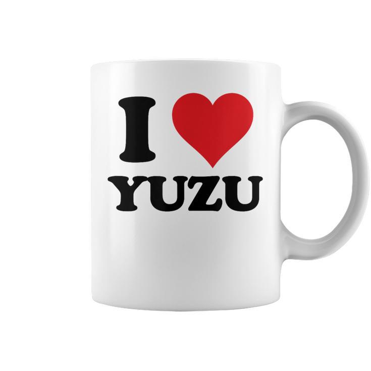 I Heart ゆず ファーストネーム I Love パーソナライズ コーヒーマグ