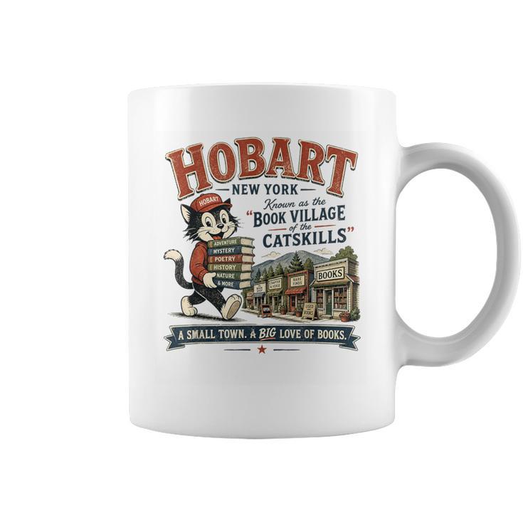 Hobart NY Book Village Of Catskills Vintage Mascot Logo Graphic Print Coffee Mug
