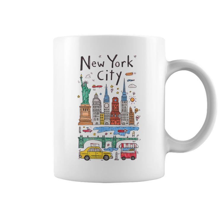 Idéesouvenirs Touristiques De Nyc Pour Lesisiteurs Les Enfants Les Petits-Enfants Tasse