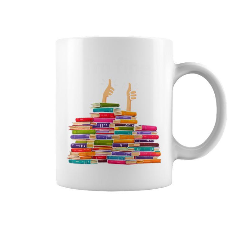 I'm Fine Reading Books Reader Book Lover Librarian Graphic Print Coffee Mug