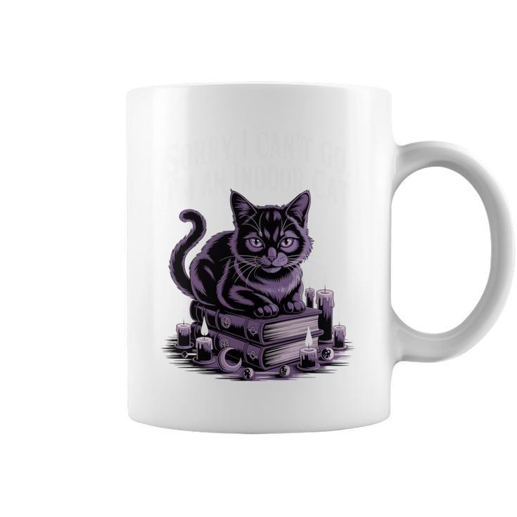 I'm An Indoor Cat Cute Witch Kitten With Books And Candles Graphic Print Coffee Mug