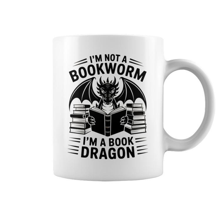 I'm Not a Bookworm I'm a Book Dragon Fantasy Readers Fun Graphic Print Coffee Mug