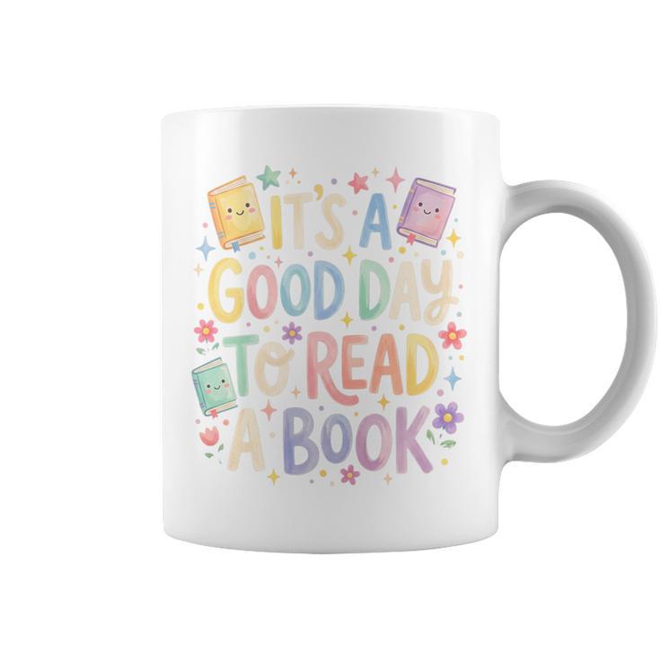 It’s A Good Day To Read A Book Cute Teacher Reading Premium Tri-Blend Graphic Print Coffee Mug
