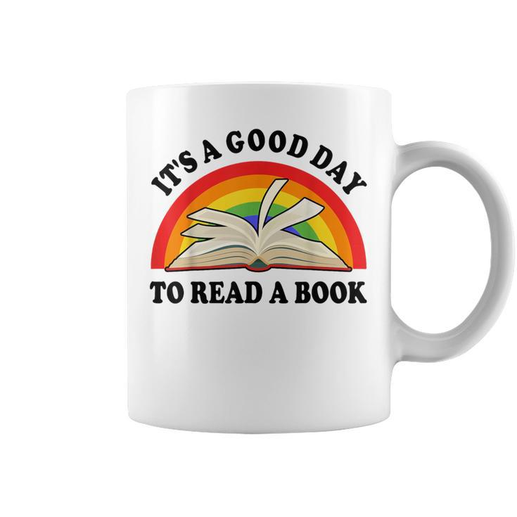Its Good Day To Read A Book Kids Girl Women Teacher Reading Graphic Print Coffee Mug