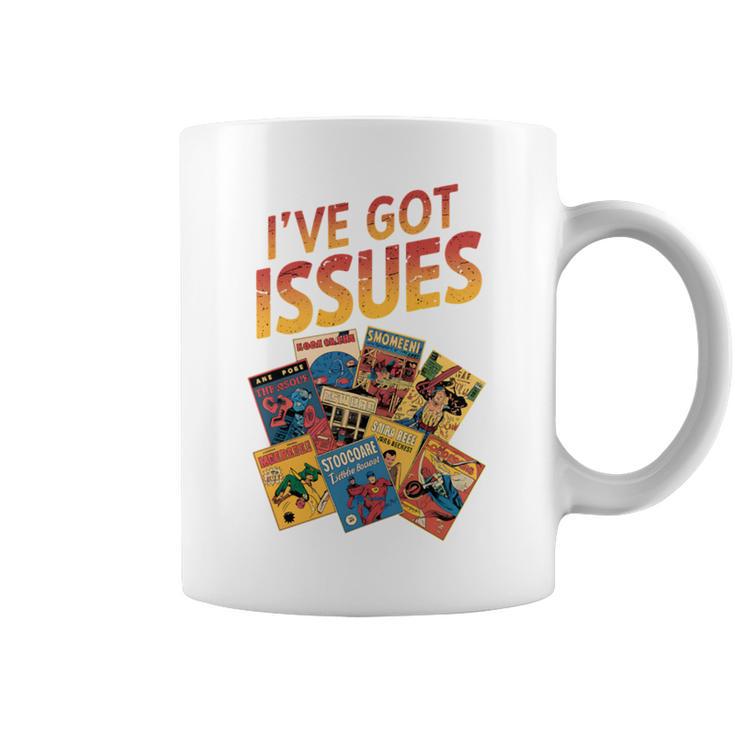 I'Ve Got Issues Comic Book Collecting Comfort Colors Crop Top Graphic Print Coffee Mug