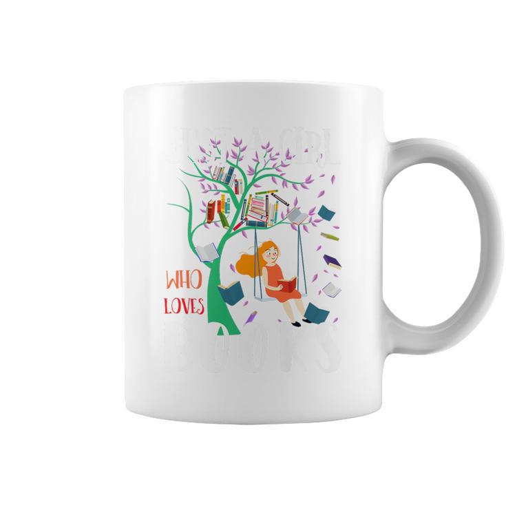Just A Girl Who Loves Books Lover Librarian Reading Bookworm Premium Graphic Print Coffee Mug