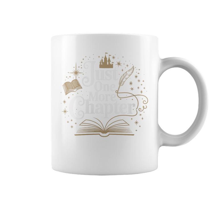 Just One More Chapter Book Lover Bookish Reading Blue Graphic Print Coffee Mug
