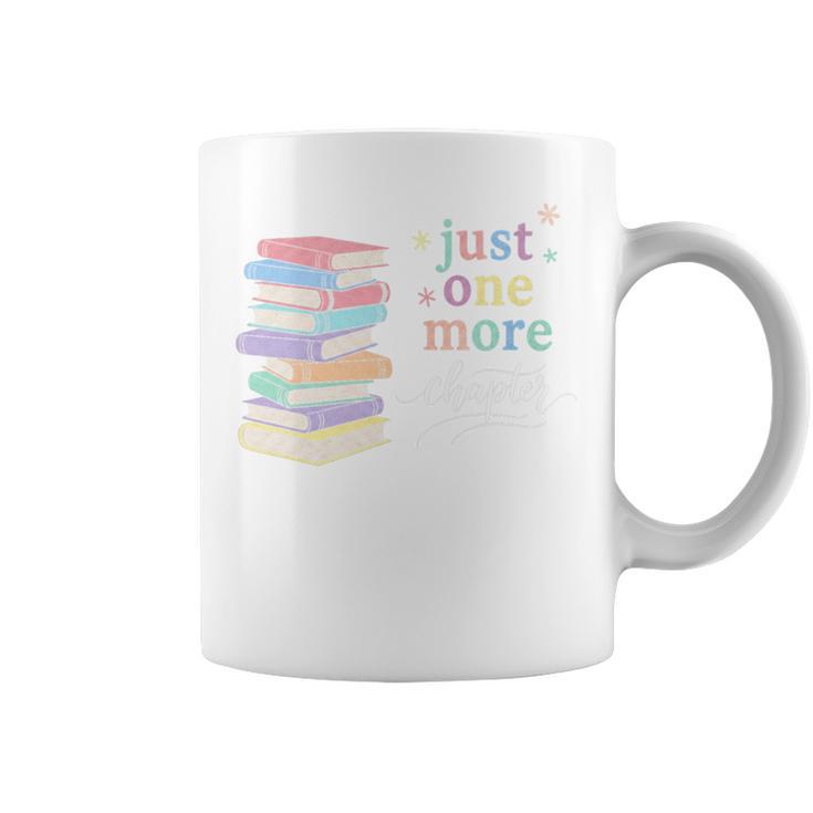 Just One More Chapter Cozy Pastel Bookworm Cute Book Reader Premium Tri-Blend Graphic Print Coffee Mug