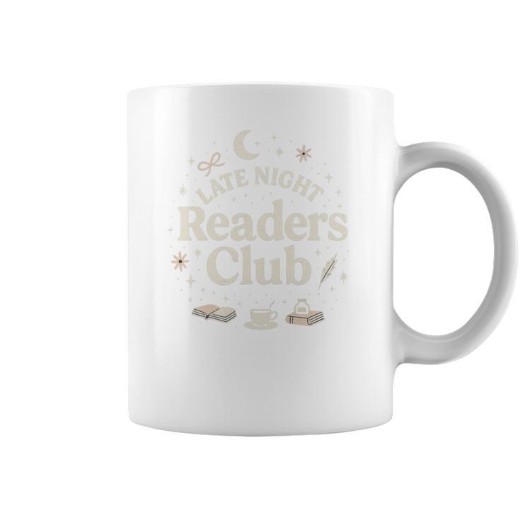 Late Night Readers Club Moon & Stars Book Lover Graphic Print Coffee Mug
