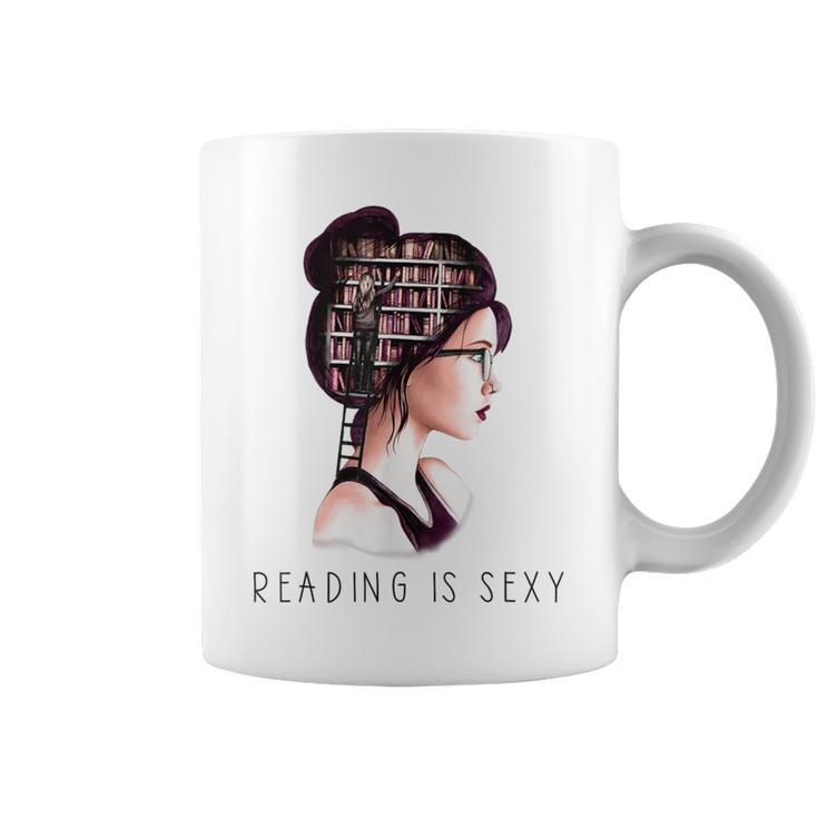Lesen Is Sexy Goth Girl Books Graphic Print Coffee Mug