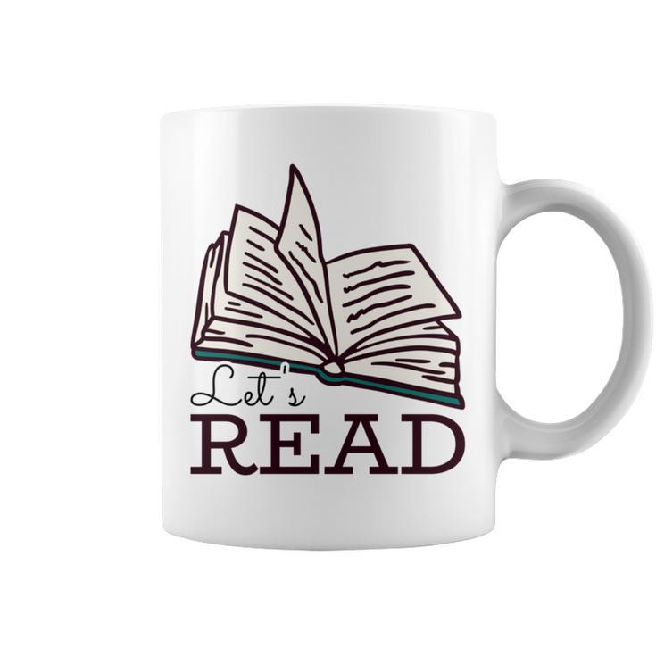 Let's Read Books Graphic Print Coffee Mug