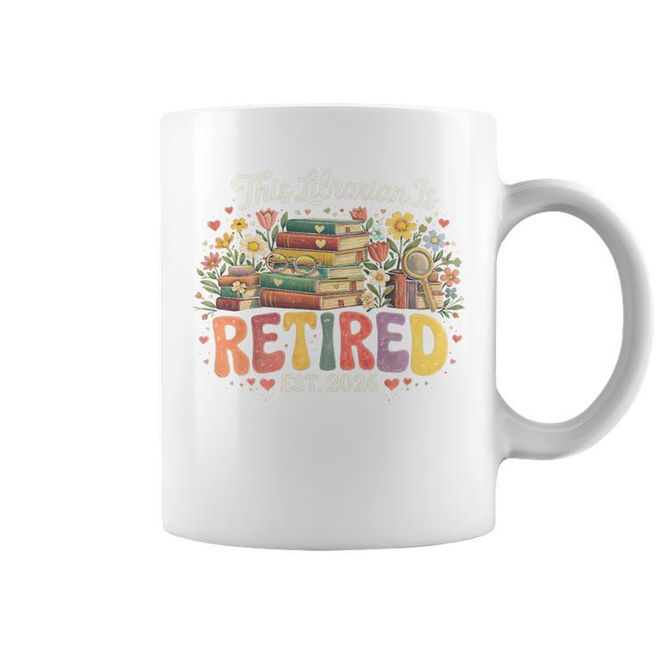 This Librarian Is Retired 2026 Book Lover Retirement Reading Premium Tri-Blend Graphic Print Coffee Mug