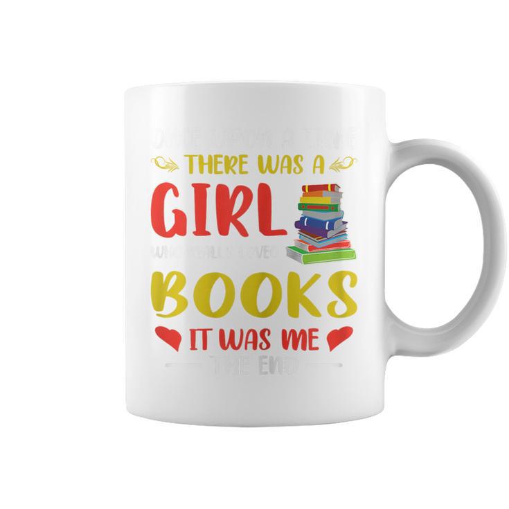 Library Book Lover Once Upon a Time a Girl Loved Books Graphic Print Coffee Mug
