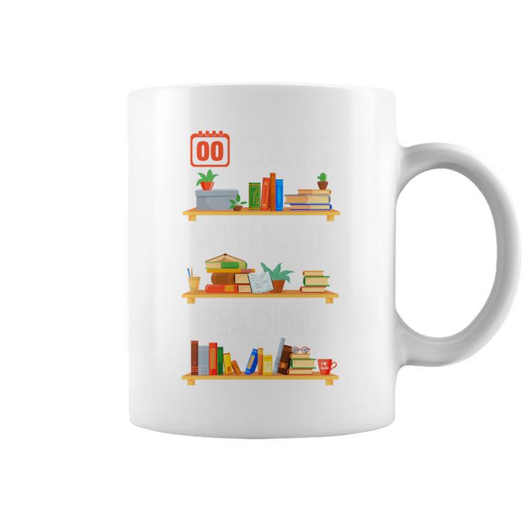 Library Librarian Bookworm Book 00 Days Without Reading Premium Tri-Blend Graphic Print Coffee Mug