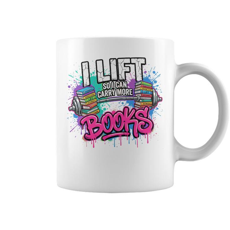I Lift So I Can Carry More Books Reader Librarian Premium Tri-Blend Graphic Print Coffee Mug