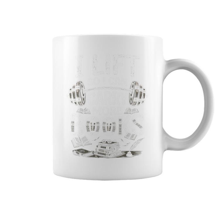 I Lift So I Can Carry More Books Reading Reader Book Workout Premium Tri-Blend Graphic Print Coffee Mug