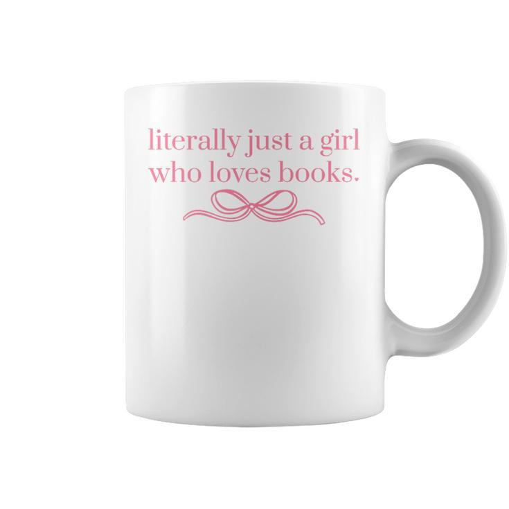 Literally Just a Girl Who Loves Books Graphic Print Coffee Mug