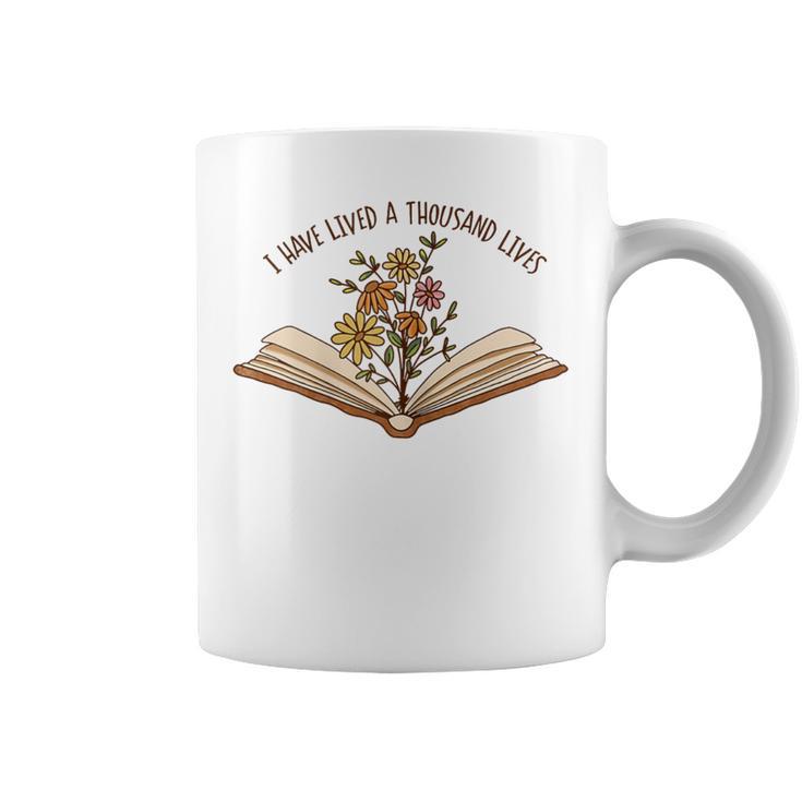 I Have Lived a Thousand Lives Reading Book Lover Graphic Print Coffee Mug