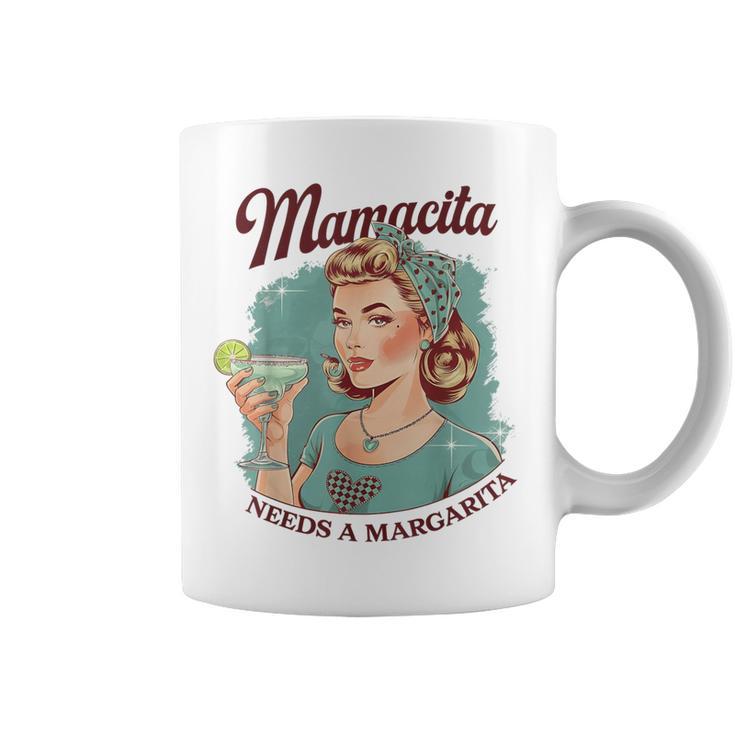 Mamacita Needs A Margarita Cocktails Retro Vintage Vibes Coffee Mug