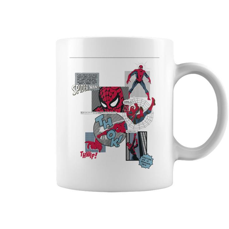 Marvel Comics Spider-Man Classic Comic Book Collage Graphic Print Coffee Mug