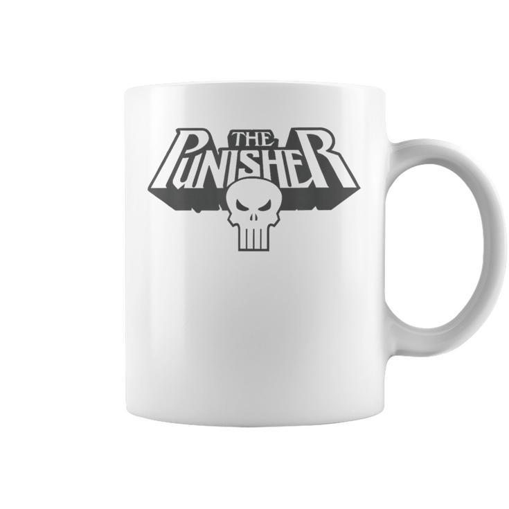 Marvel Punisher Extruded Comic Book Vintage Skull Logo Graphic Print Coffee Mug