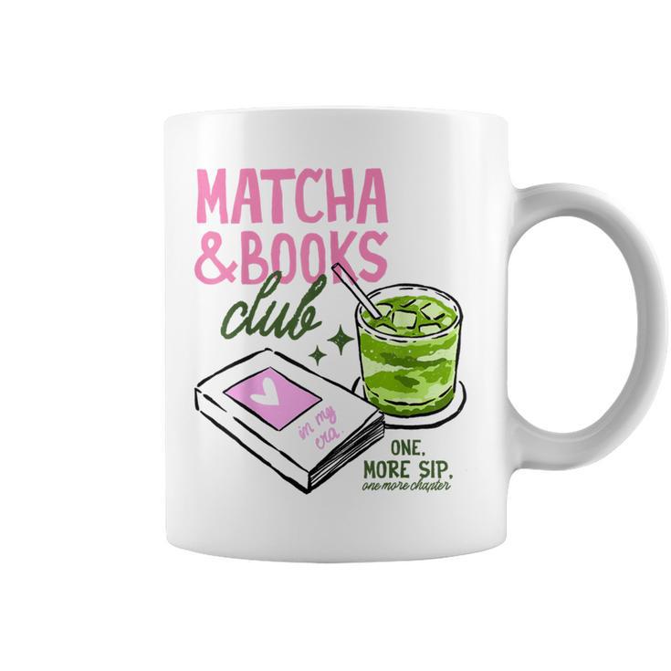 Matcha & Books Club Green Tea Latte Lovers Graphic Print Coffee Mug