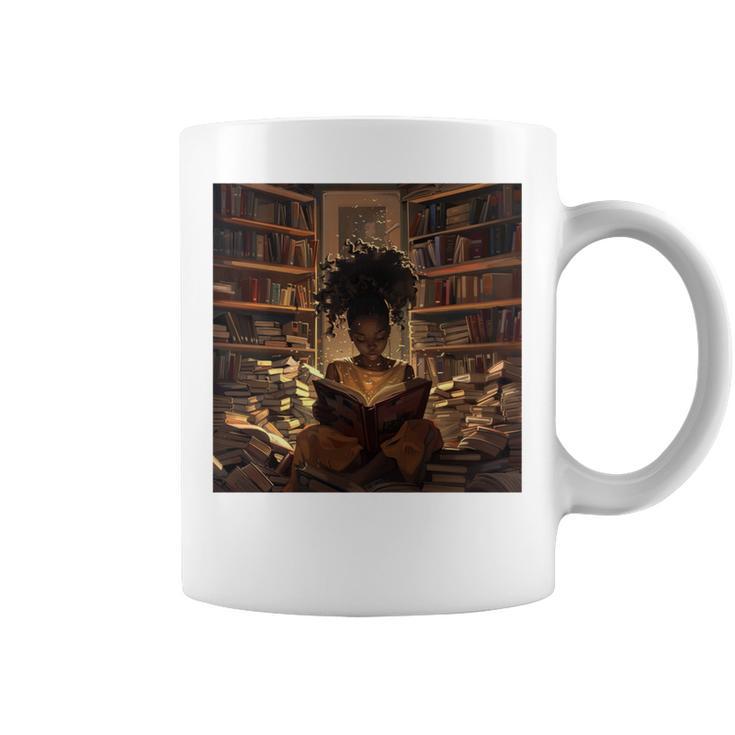 Melanin Afro Women Educated Reading Book History Comfort Colors Crop Top Graphic Print Coffee Mug