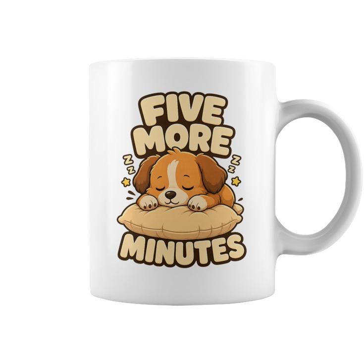 Motivo Cachorro Cinco Minutos Más Taza de café