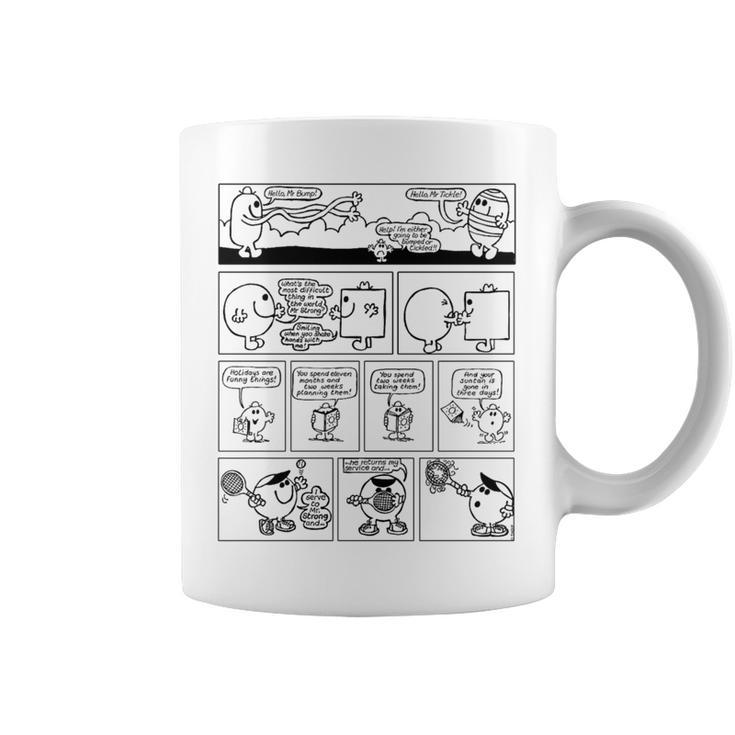 Mr Men Retro Comic Book Strip 70s & Premium Tri-Blend Graphic Print Coffee Mug Mr Men Retro Comic Book Strip 70s & Premium Tri-Blend Graphic Print Coffee Mug