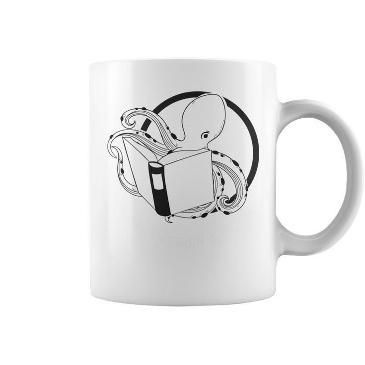 Nerdy Book Lover Shirt Kraken Open A Book Graphic Print Coffee Mug