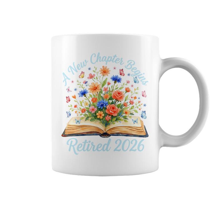 New Chapter Begins Retired 2026 Watercolor Floral Book Women Premium Tri-Blend Graphic Print Coffee Mug New Chapter Begins Retired 2026 Watercolor Floral Book Women Premium Tri-Blend Graphic Print Coffee Mug