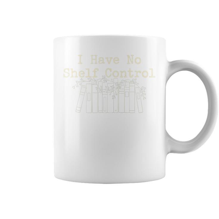 I Have No Shelf Control Books Minimal Line Art Bookworm Premium Tri-Blend Graphic Print Coffee Mug