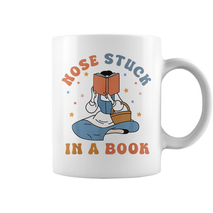 Nose Stuck In A Book Book Lover Graphic Print Coffee Mug