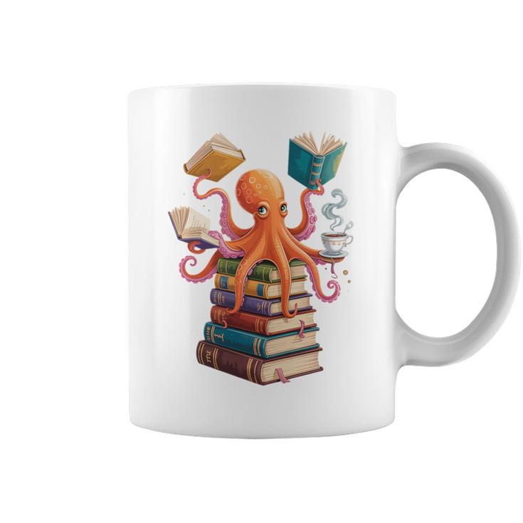 Octopus Book Reading Book Reader Ocean Octopus Premium Tri-Blend Graphic Print Coffee Mug Octopus Book Reading Book Reader Ocean Octopus Premium Tri-Blend Graphic Print Coffee Mug