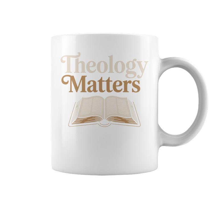 Theology Matters Open Book Graphic Print Coffee Mug