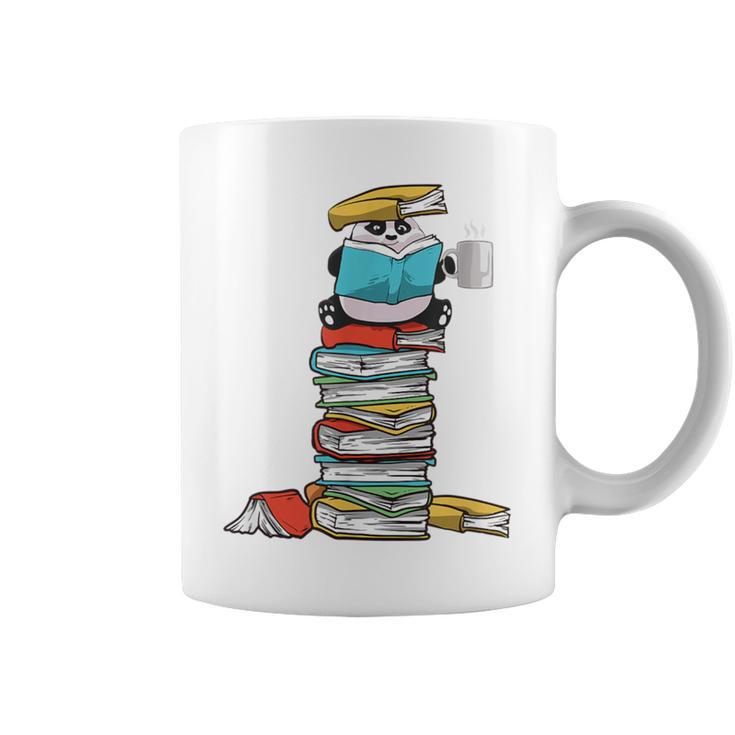 Panda Bear Loves Reading Illustration For A Book Nerd Graphic Print Coffee Mug