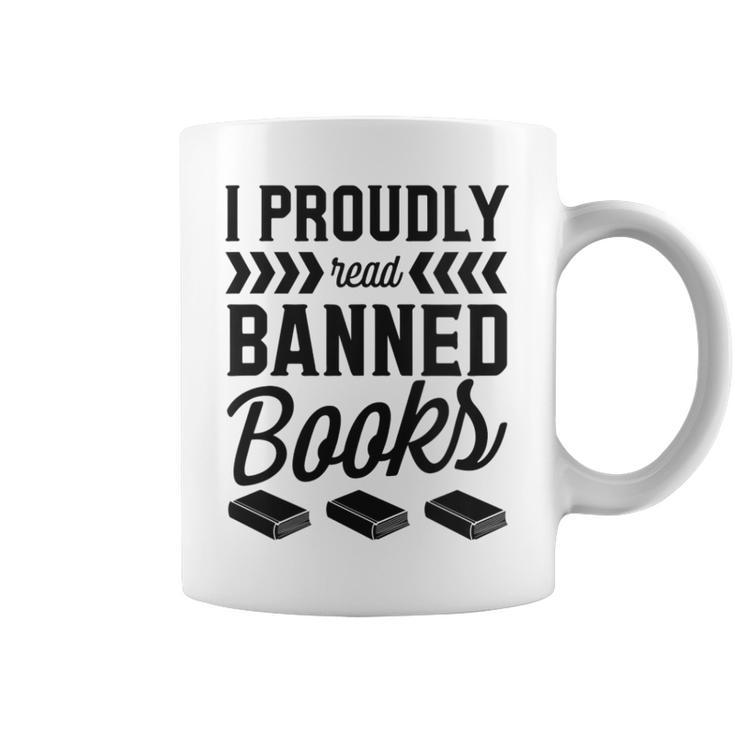 I Proudly Read Banned Books Librarian Literary Advocate Graphic Print Coffee Mug
