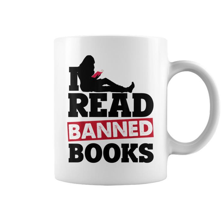 I Read Banned Books Banned Books Week Reading Women Graphic Print Coffee Mug
