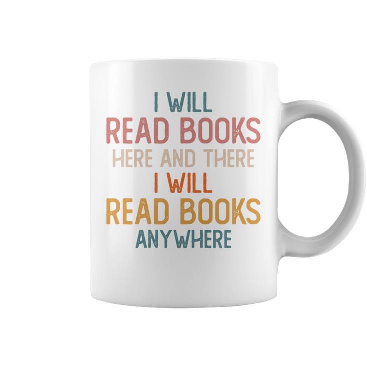 I Read Books Anywhere I Love Heart Books Bookworm Graphic Print Coffee Mug