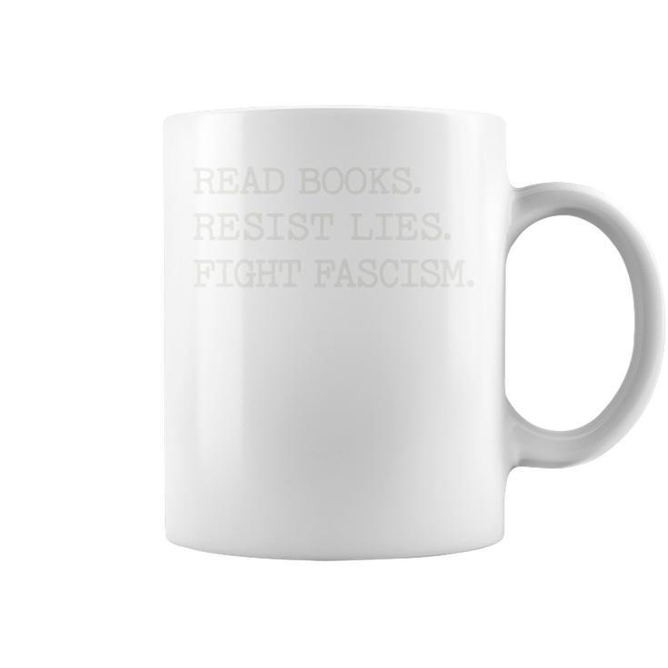 Read Books Resist Lies Fight Fascism Comfort Colors Crop Top Graphic Print Coffee Mug