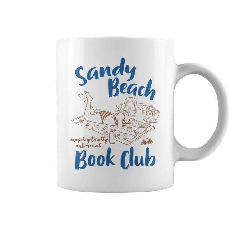 Reading Book Lover Bookish Summer Sandy A Beach Book Club Graphic Print Coffee Mug