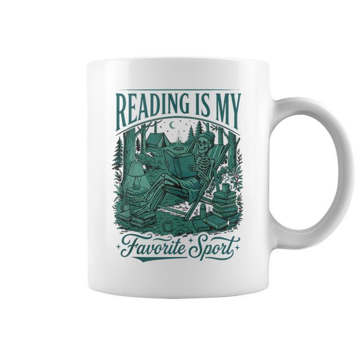 Reading Is My Favorite Sport Book Lover Bookworm Graphic Print Coffee Mug
