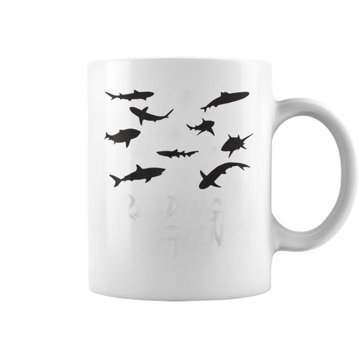 Reading Frenzy Shark Love Books Teacher Read TShirt Graphic Print Coffee Mug