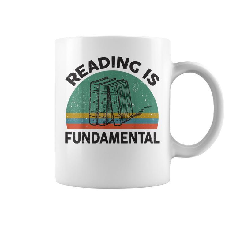 Reading Is Fundamental For Teacher Nerdy Book Lover Graphic Print Coffee Mug