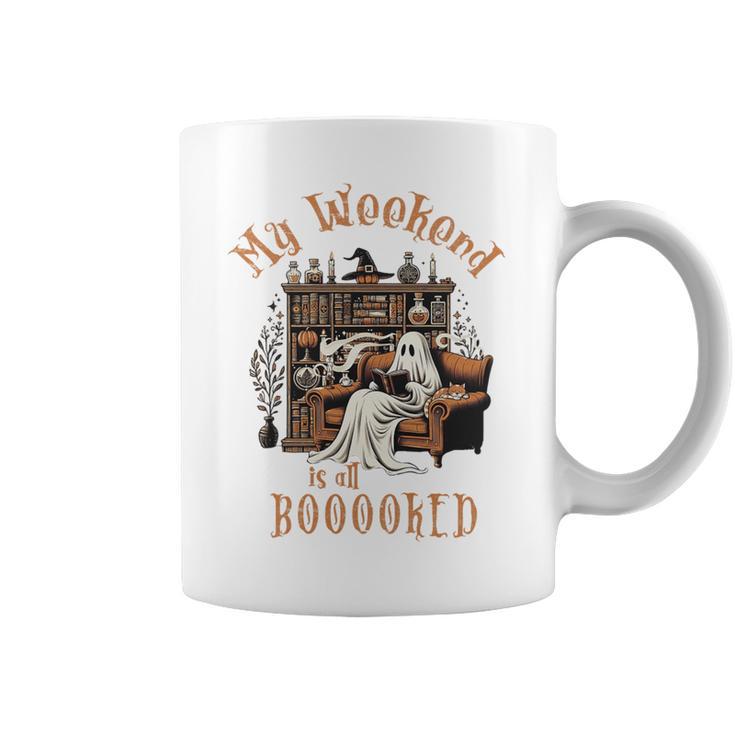 Reading Ghost Halloween Library Weekend Book Lovers Women Premium Tri-Blend Graphic Print Coffee Mug