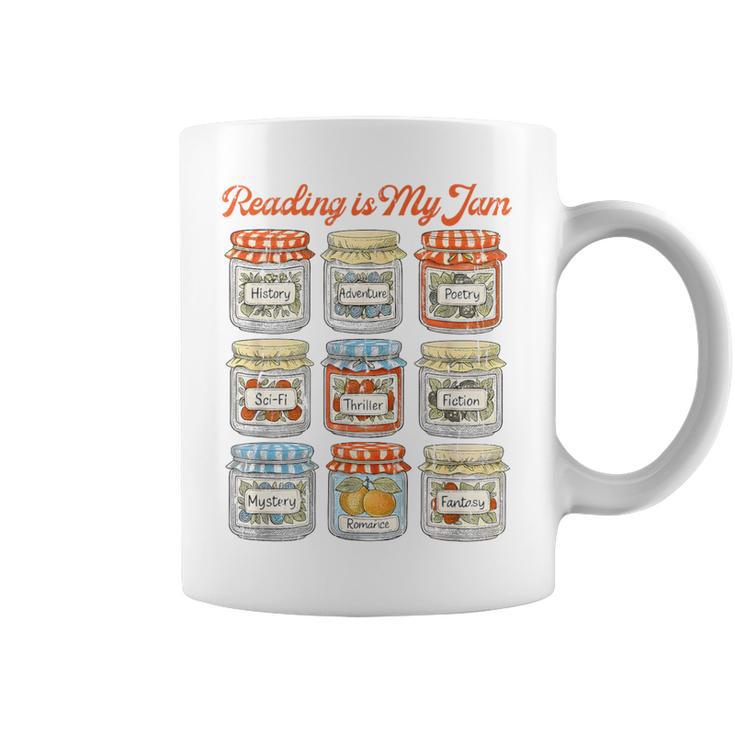 Reading Is My Jam Book Lover Fantasy Reader Graphic Print Coffee Mug