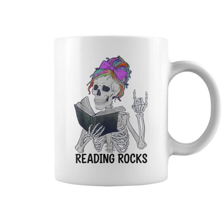 Reading Rocks Literacy Coach Library Books Squad Graphic Print Coffee Mug